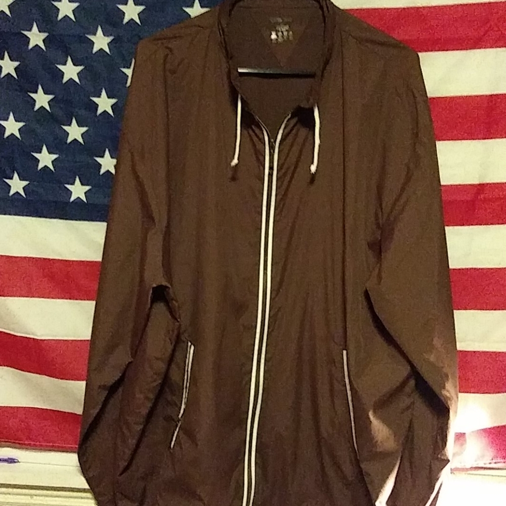 CHOCOLATE BROWN FINISH LINE 2XL MENS Wind JACKET